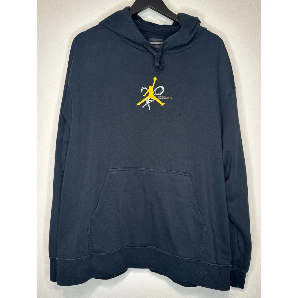 Nike Air Jordan Jumpman Graphic Hoodie XL Black Sleeve Print 2019